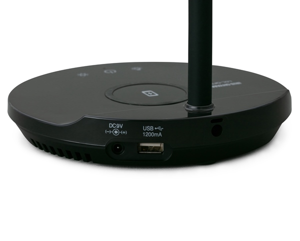 LEDデスクライト Qi充電シリーズ 平置きタイプ 調光・調色 ブラック