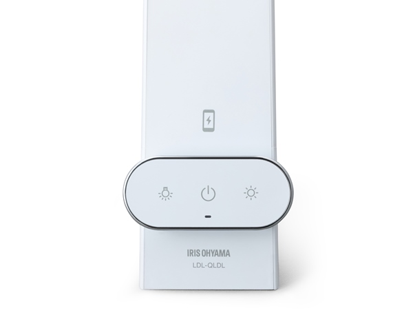 LEDデスクライト Qi充電シリーズ 縦置きタイプ 調光・調色 ホワイト