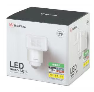 乾電池式LED防犯センサーライト パールホワイト