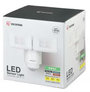 乾電池式LED防犯センサーライト パールホワイト