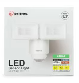 乾電池式LED防犯センサーライト パールホワイト