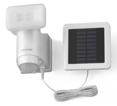 ソーラー式LED防犯センサーライト パールホワイト