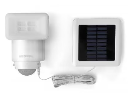ソーラー式LED防犯センサーライト パールホワイト