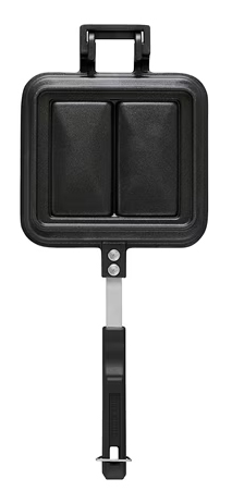 具だくさんホットサンドメーカーダブル ガス火専用 ブラック