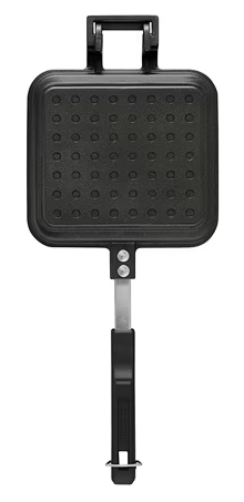 具だくさんホットサンドメーカーダブル IHガス火両用 ブラック