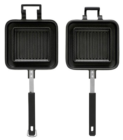 具だくさんホットサンドメーカーシングル ガス火専用 ブラック