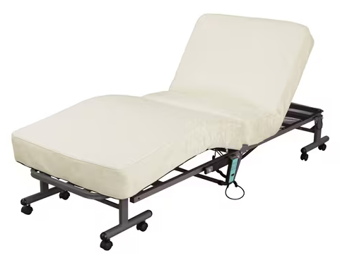 折りたたみコイル電動ベッド セミシングル ホワイト