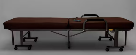 折りたたみ電動リクライニングベッド セミシングル ブラウン