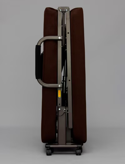 折りたたみ電動リクライニングベッド セミシングル ブラウン