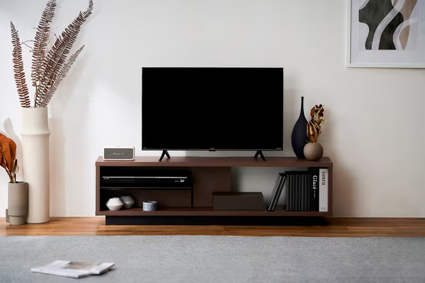 オープンテレビ台 スタンダードタイプ 幅約120cm ウォールナット/ブラック