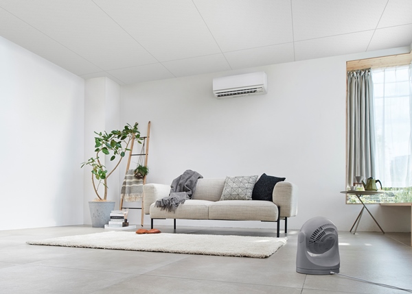 サーキュレーター 8畳 首振り マカロン型 グレー