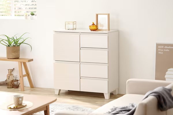 リビングキャビネット オフホワイト