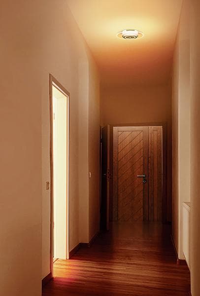 小型シーリングライト 導光板 750lm 人感センサー付 電球色