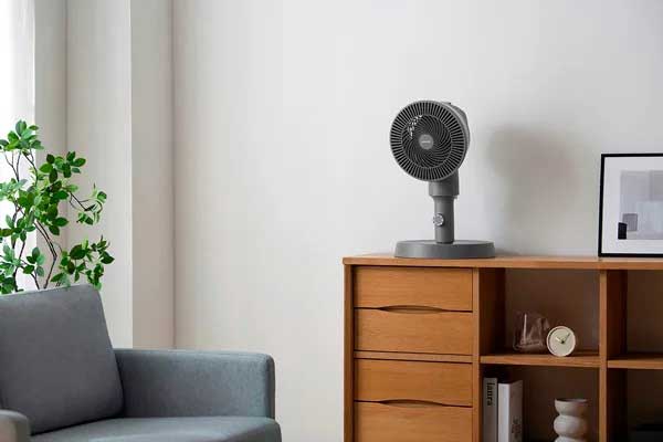 サーキュレーター扇風機 ACスタンドファン メカ式 グレー