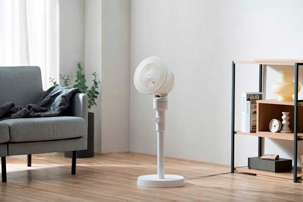 サーキュレーター扇風機 ACスタンドファン メカ式 ホワイト