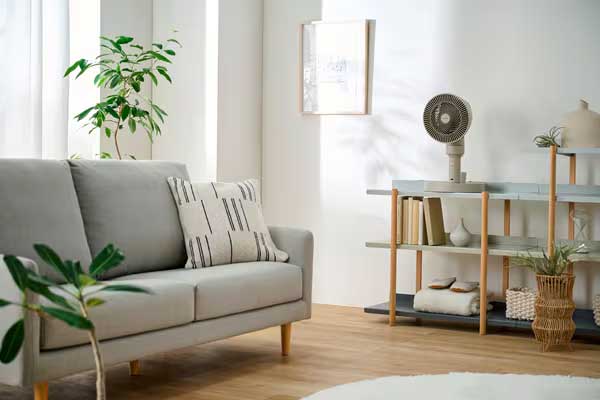 サーキュレーター扇風機 ACスタンドファン マイコン式 ベージュ