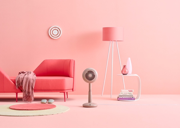 サーキュレーター扇風機 15cm フォギーピンク