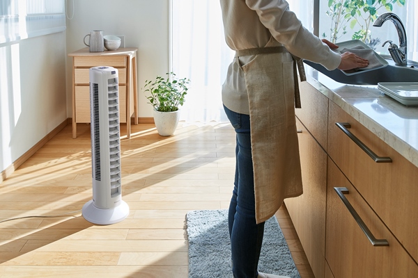 DCタワーファン ライトグレー