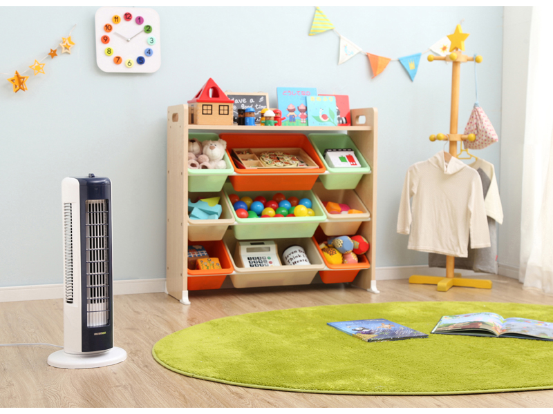 上下ルーバータワーファン mini メカ式 ネイビー