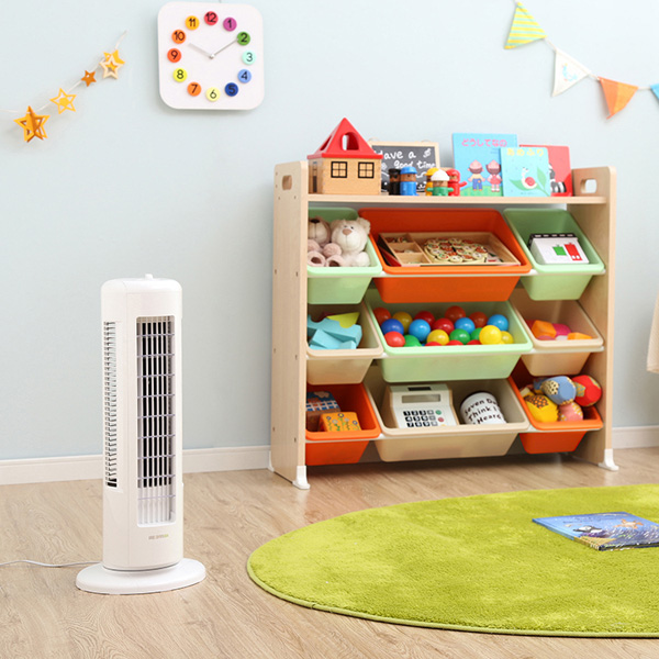 上下ルーバータワーファン mini メカ式 ホワイト