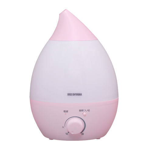 超音波式加湿器 しずく型 ピンク
