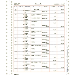 A4元帳連続用紙3行明細