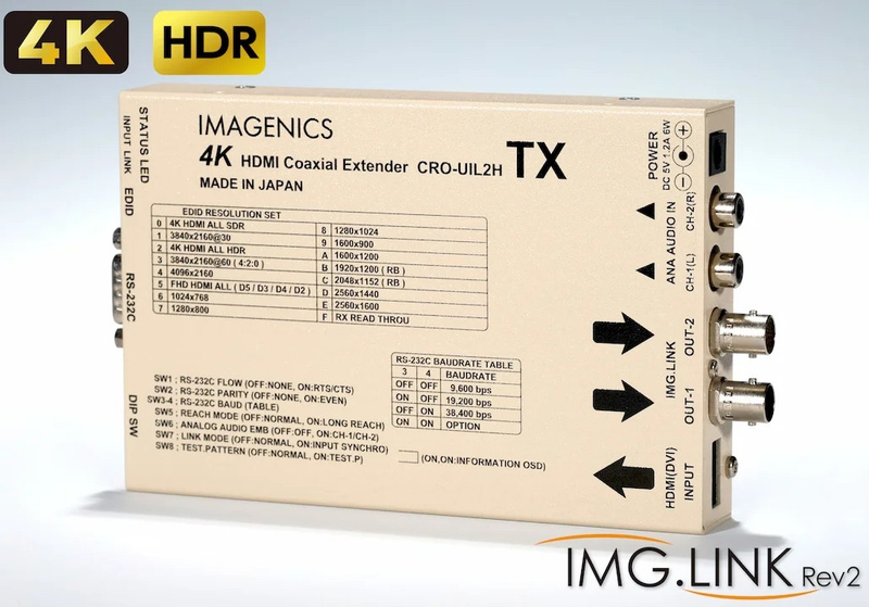 4K映像対応HDMI信号同軸延長器・送信器