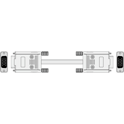 PC/AT互換機用CRTケーブル 両端ミニD-sub15ピン（オス） 6m