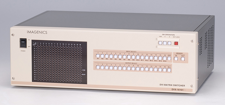 16入力8出力DVIマトリックススイッチャー（HDCP対応）