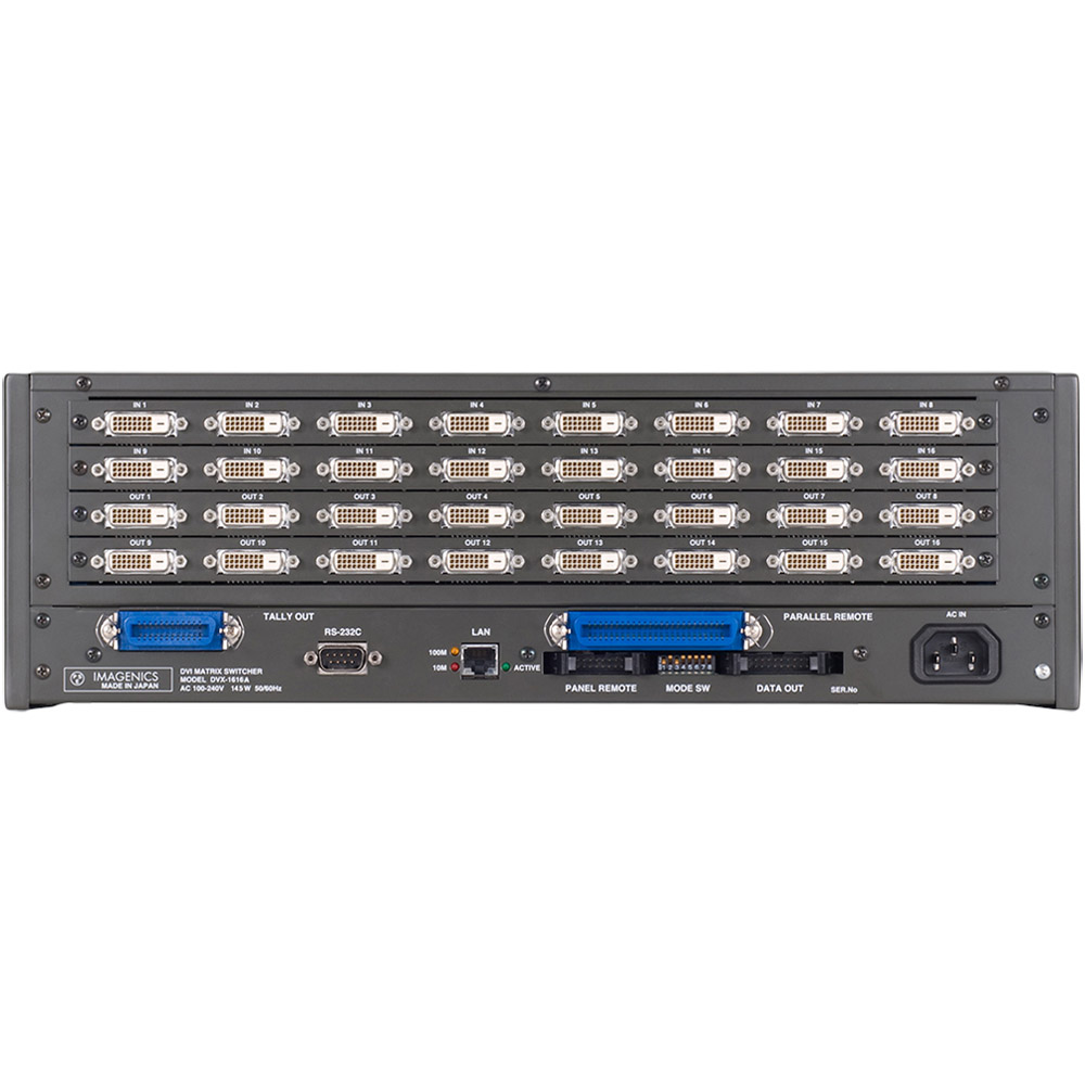 16入力16出力DVIマトリックススイッチャー（HDCP対応）
