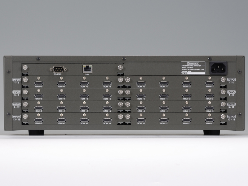 4K HDMI対応16入力16出力マトリックススイッチャー