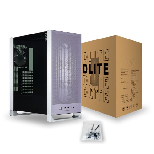 DLITE Lilac Silver/ミドルタワーケース/高い互換性/波状パターンのメッシュフロントパネル/背面コネクタMB対応/「XM120」ファン4基標準搭載/360mmラジエーター対応