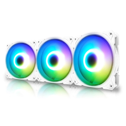 Neptune AN120 PURE/120mm ARGBケースファン3個パック/ホワイトモデル/タービンブレード設計/アドレサブルRGB