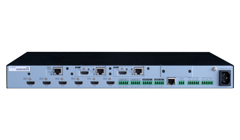 6入力2出力 4K60対応 デジタルマルチスイッチャー HDBaseT出力モデル