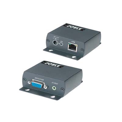 VGA・ステレオ音声 CAT5e伝送器