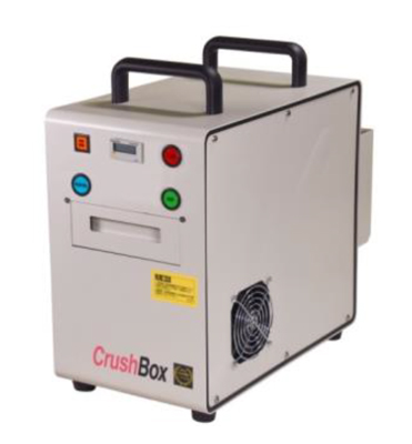 CrushBox プロフェッショナル NSA準拠2.5インチHDD/SSD破壊機 記録メディアに対応した安心パックが付属