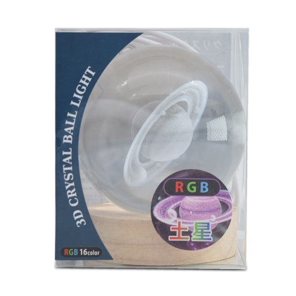 3Dクリスタルボールライト サターン RGB