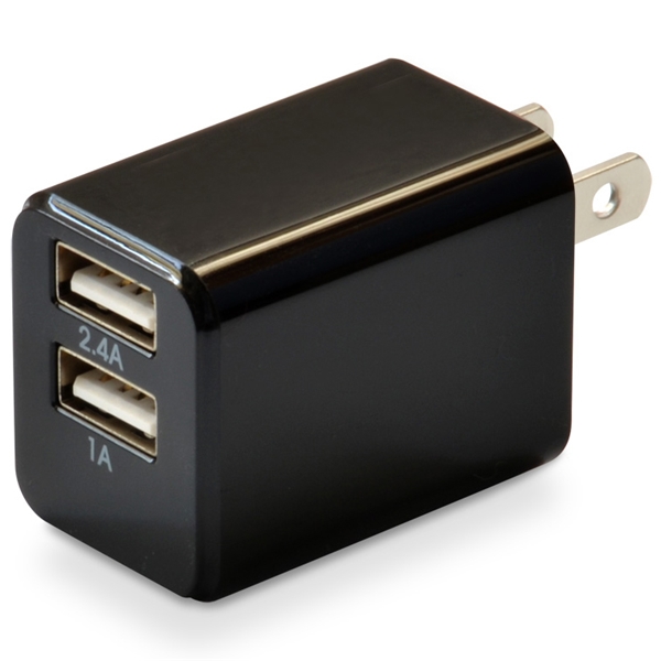 USB充電器 cubeタイプ224 ブラック