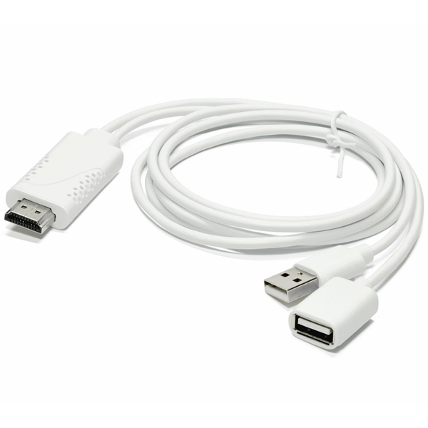 iPhone HDMIミラーリングケーブル ホワイト