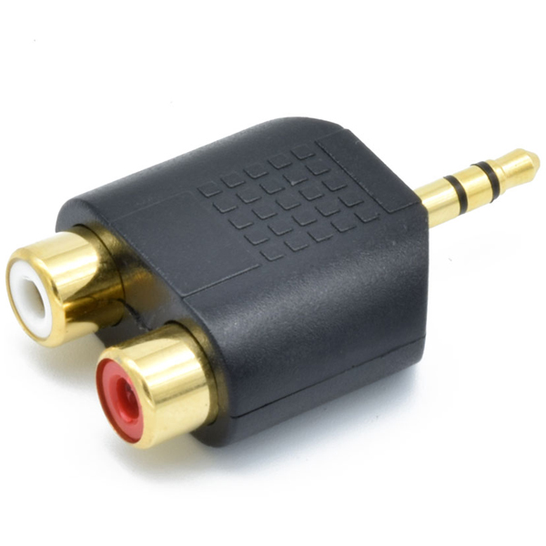 3極ステレオミニ-RCA変換コネクタ
