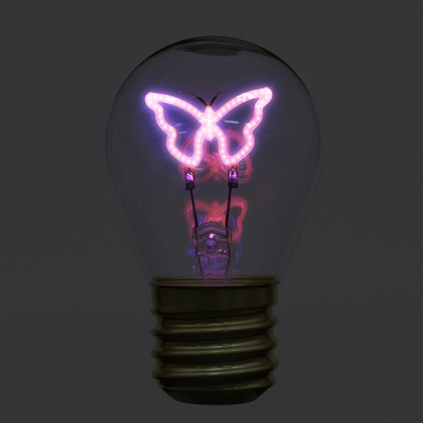 Funny Neon Bulb ちょうちょ