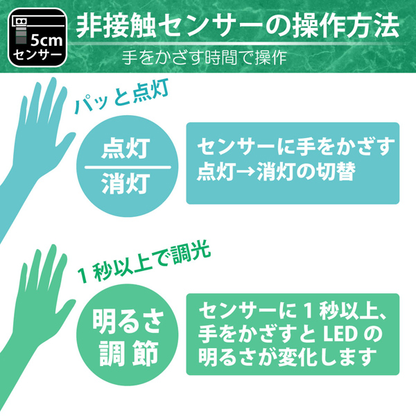 USB LEDBARライト センサー式 30cm ホワイト