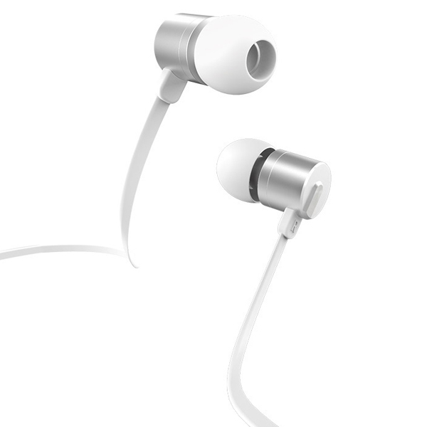 hoco M63 フラットボリュームコントローラーイヤホン シルバー