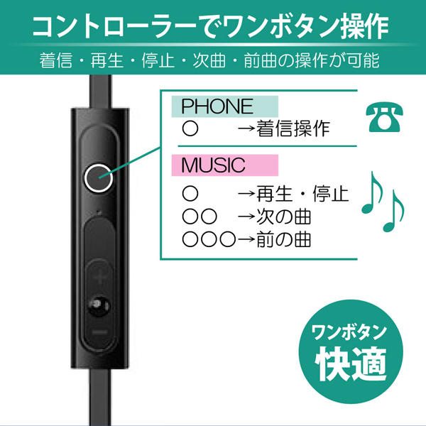 hoco M63 フラットボリュームコントローラーイヤホン シルバー