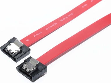 Bullet 超薄型シリアルATA3ケーブル flatタイプ ラッチ付 50cm レッド