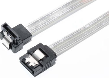 Bullet シリアルATA3ケーブル 片下L型 ラッチ付 50cm シルバー ストレートタイプ