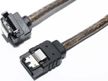 Bullet シリアルATA3ケーブル 片下L型 ラッチ付 70cm グラファイト ラウンドタイプ