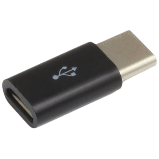 microUSB→TypeC変換コネクター（ブラック）