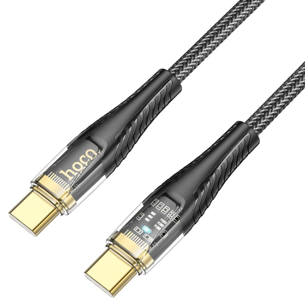 hoco U121 PD60W クリスタルType-Cケーブル ブラック