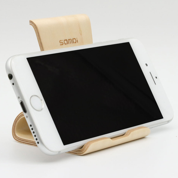 天然木 スマホハイスタンド バーチ
